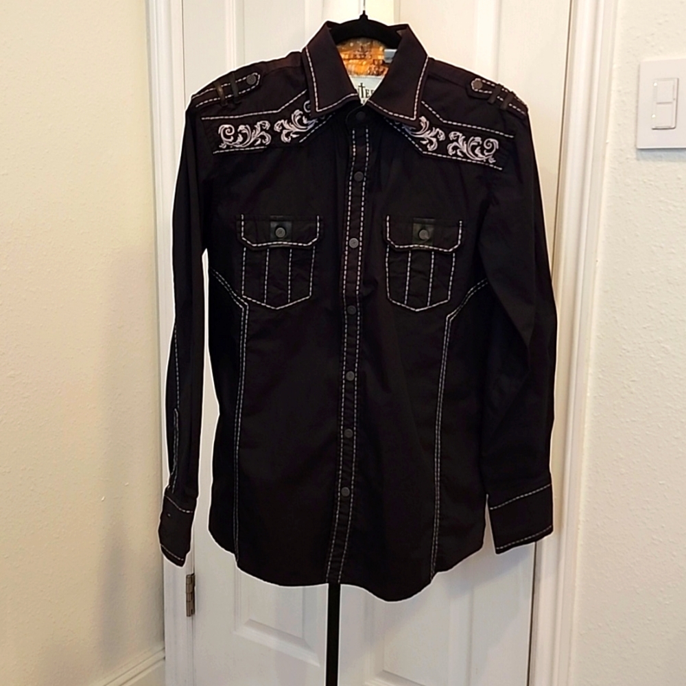 Vintage Montero Black Label Men's Long Sleeve Button Down Shirt